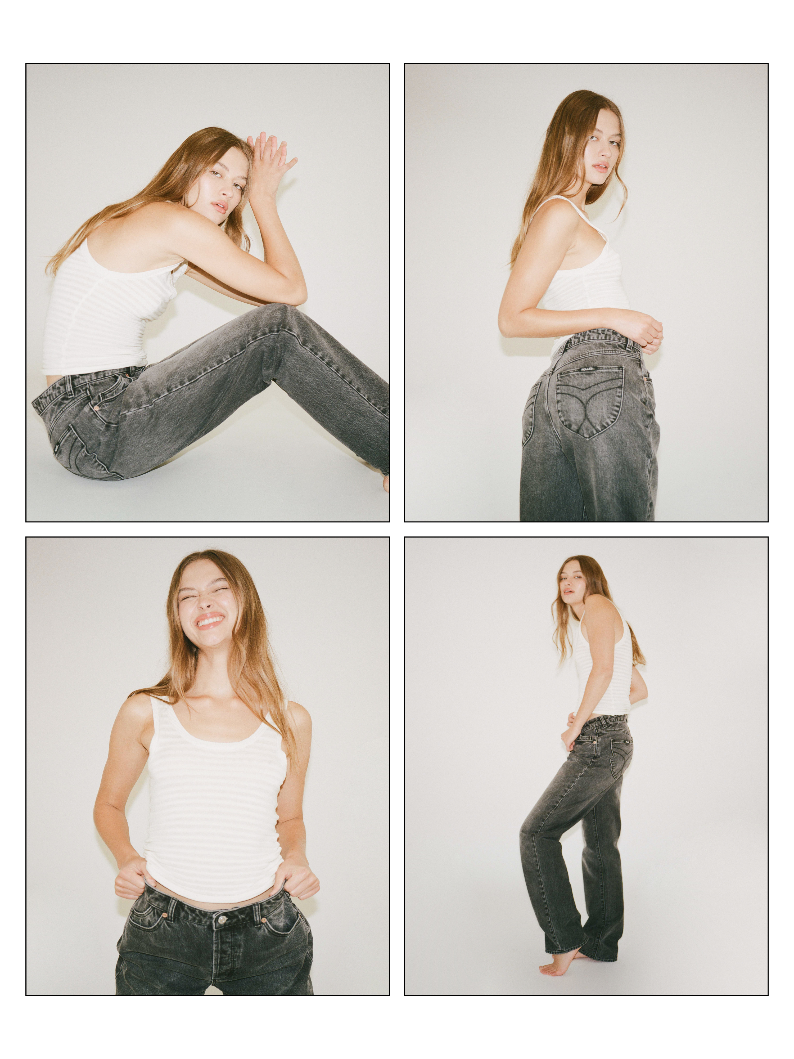 R43F01_311 TONI TANK EDGAR KNIT CREAM, R43J40_063 90S relaxed WORN BLACK_1